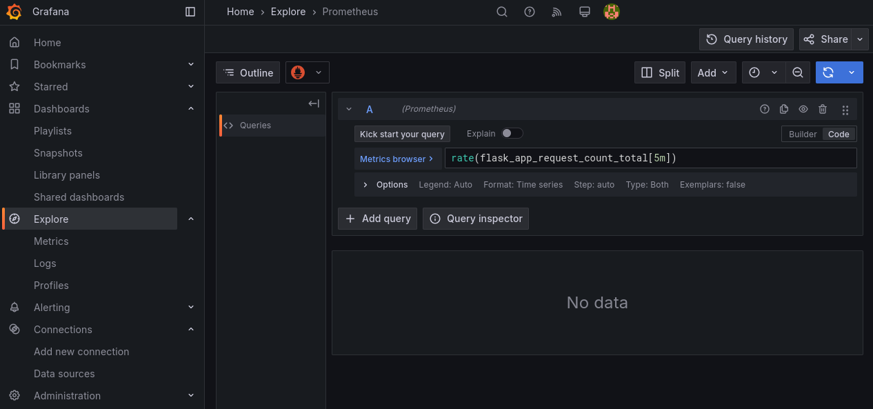 Grafana explore