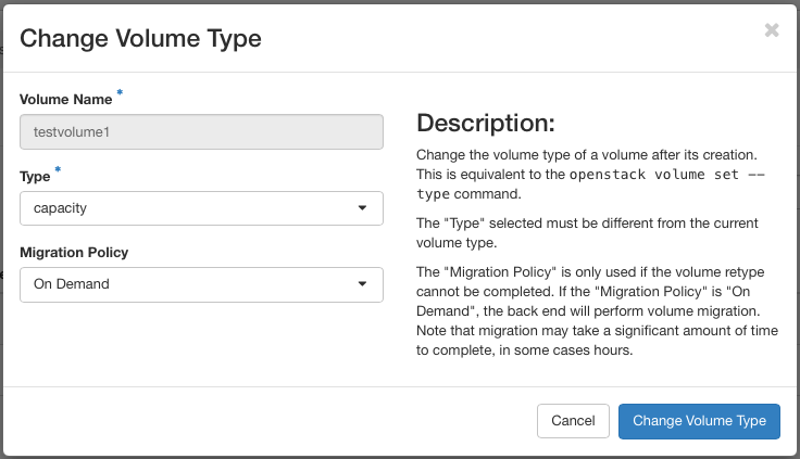 Change Volume Type windows