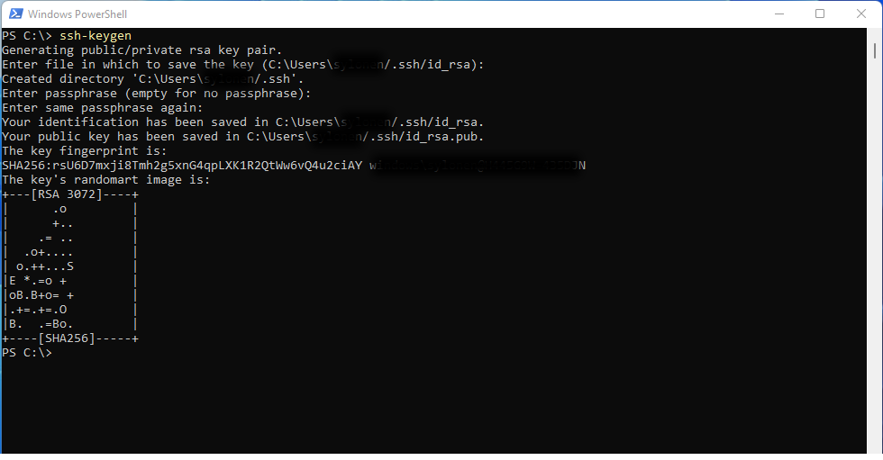 SSH-avainparin luominen Windows 11:ssä