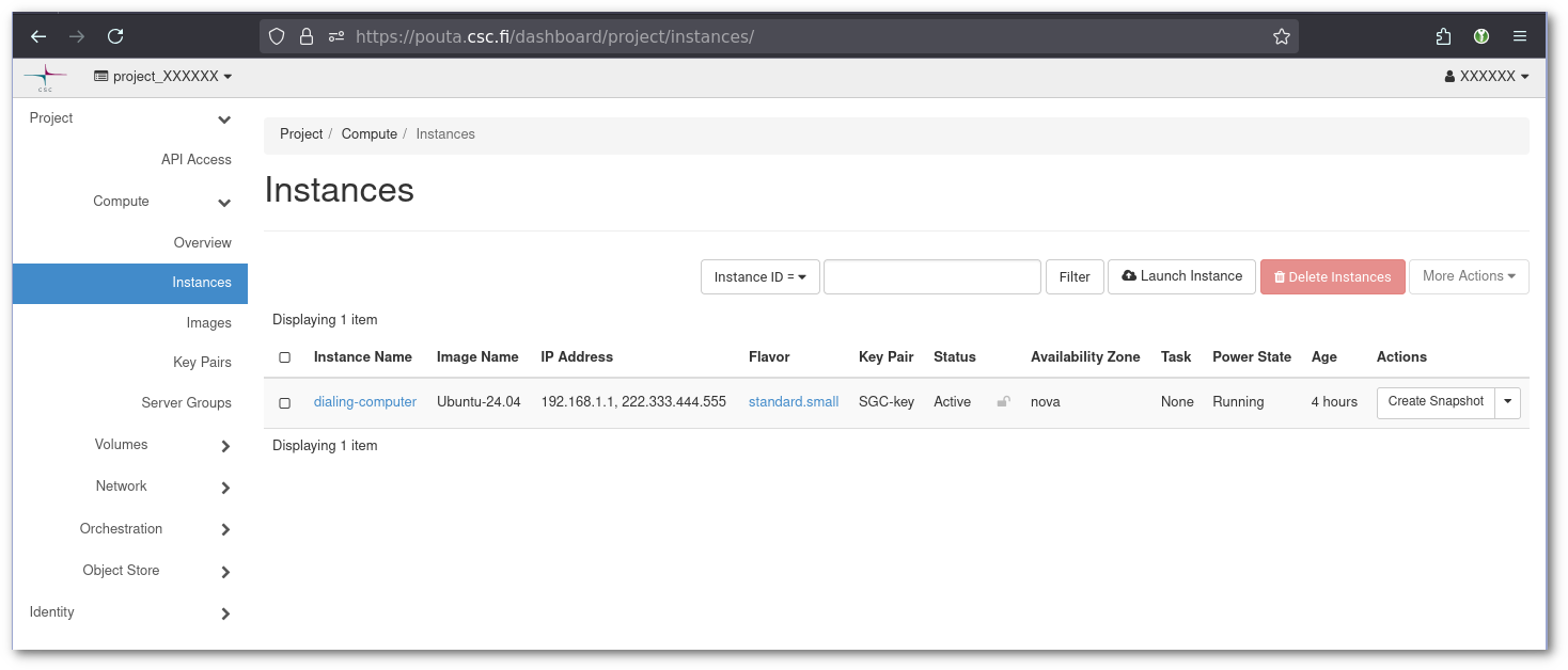 Virtuaalikoneen tilan tarkistus