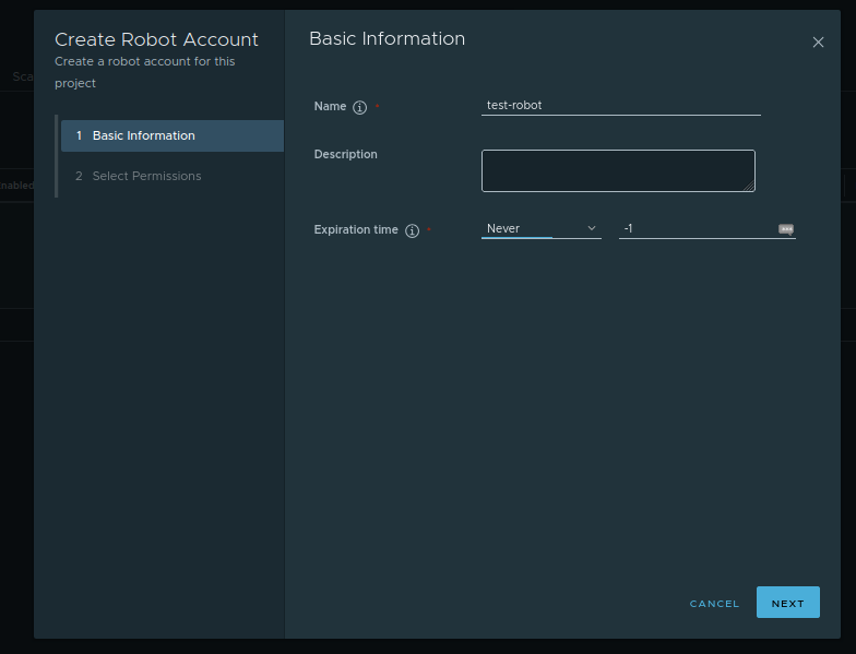 Add details of robot account