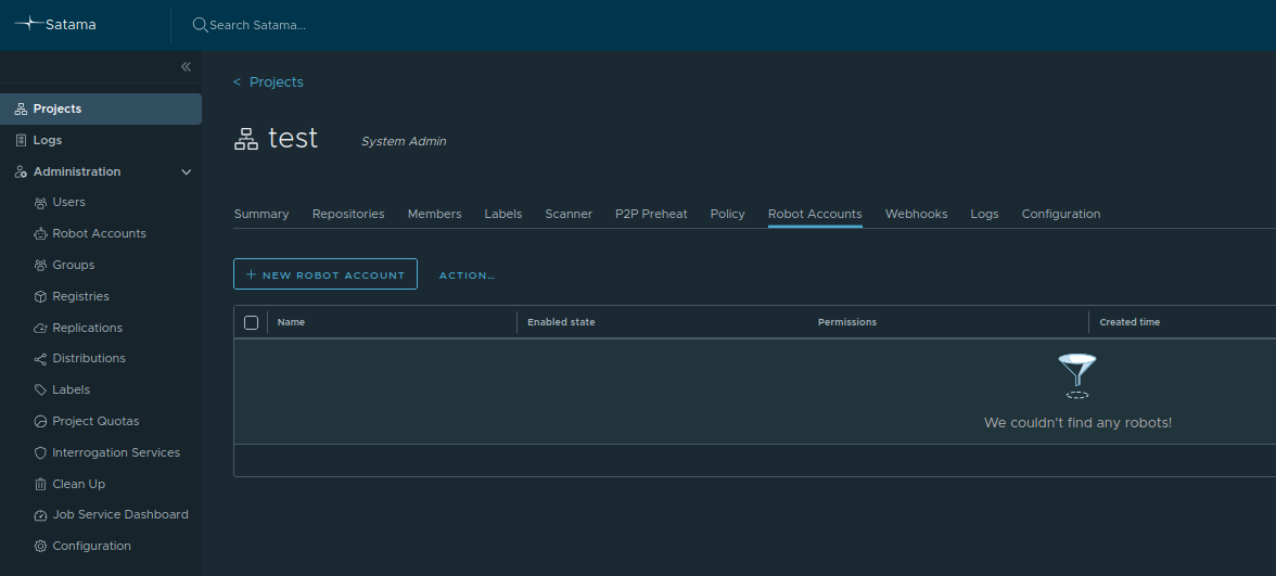 Select Robot Account
