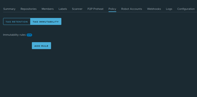 Policy tab