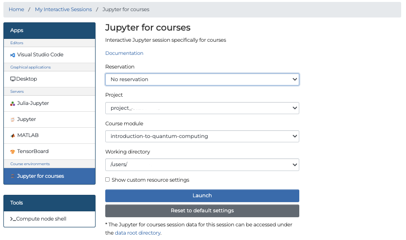 "Qcs with LUMI web courses"