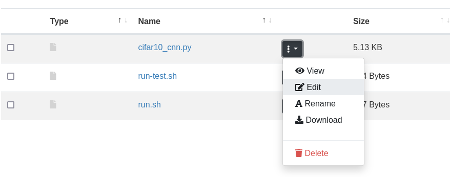 Tiedoston muokkaaminen Puhdin verkkokäyttöliittymässä