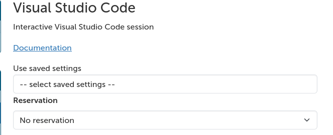 saved settings in form