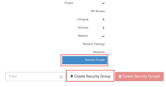 Creating and managing security groups